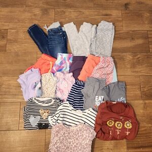 Girls 7/8 Mixed Clothing Bundle lot  Assorted Colors shorts shirts long sleeves